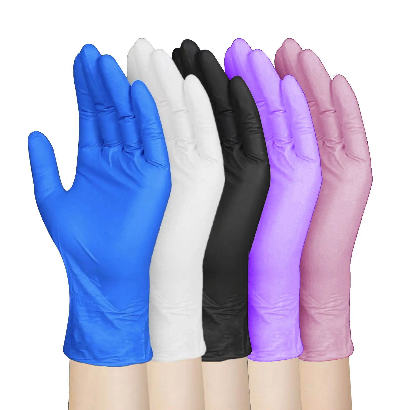 Customization available for nitrile gloves in a variety of colors