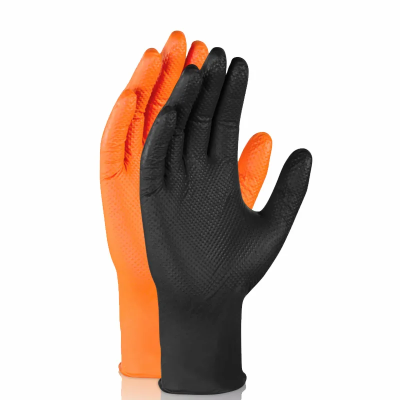 Ambidextrous diamond textured nitrile gloves – fits left and right hand