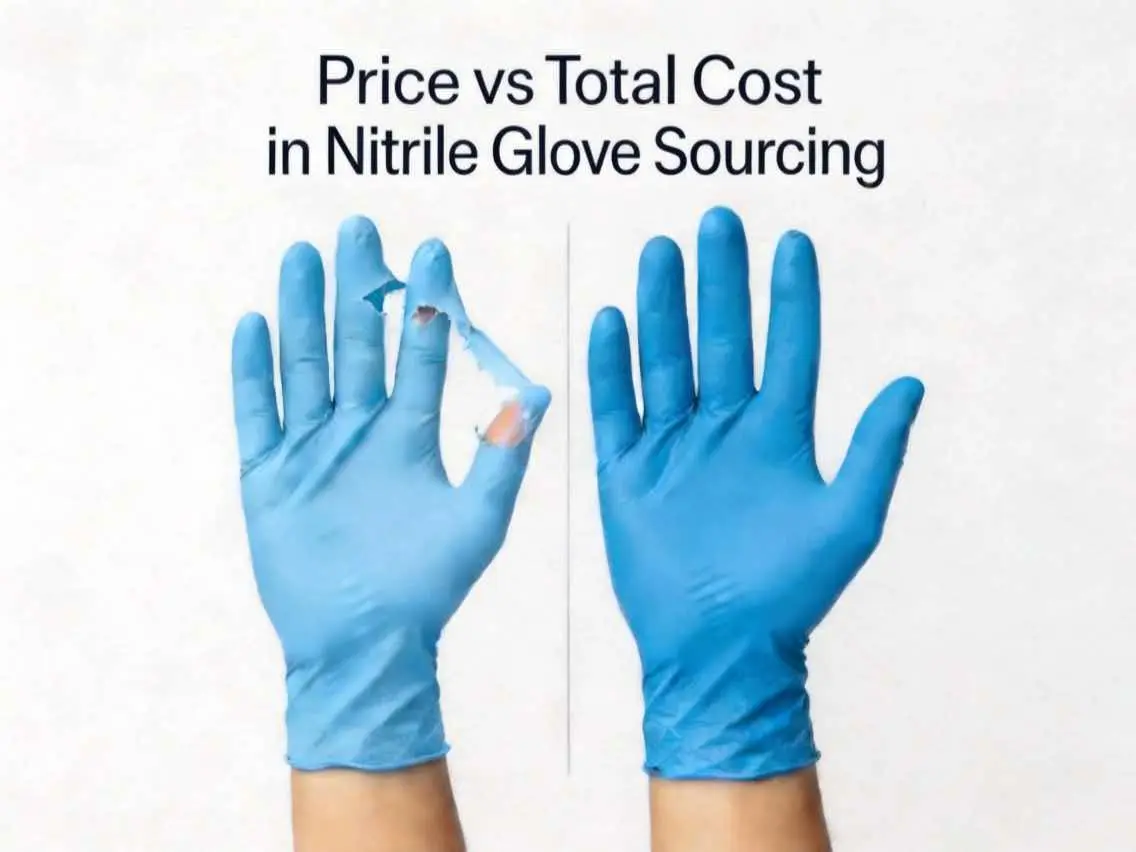 high quality vs low quality nitrile gloves wholesale B2B sourcing comparison