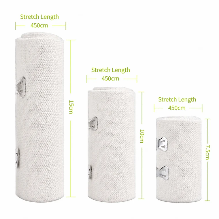 Elastic bandage size comparison 5-15cm